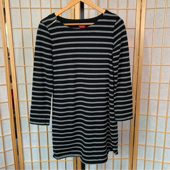 Merona Long Sleeve Striped Jersey Knit Dress - Picture 4 of 11
